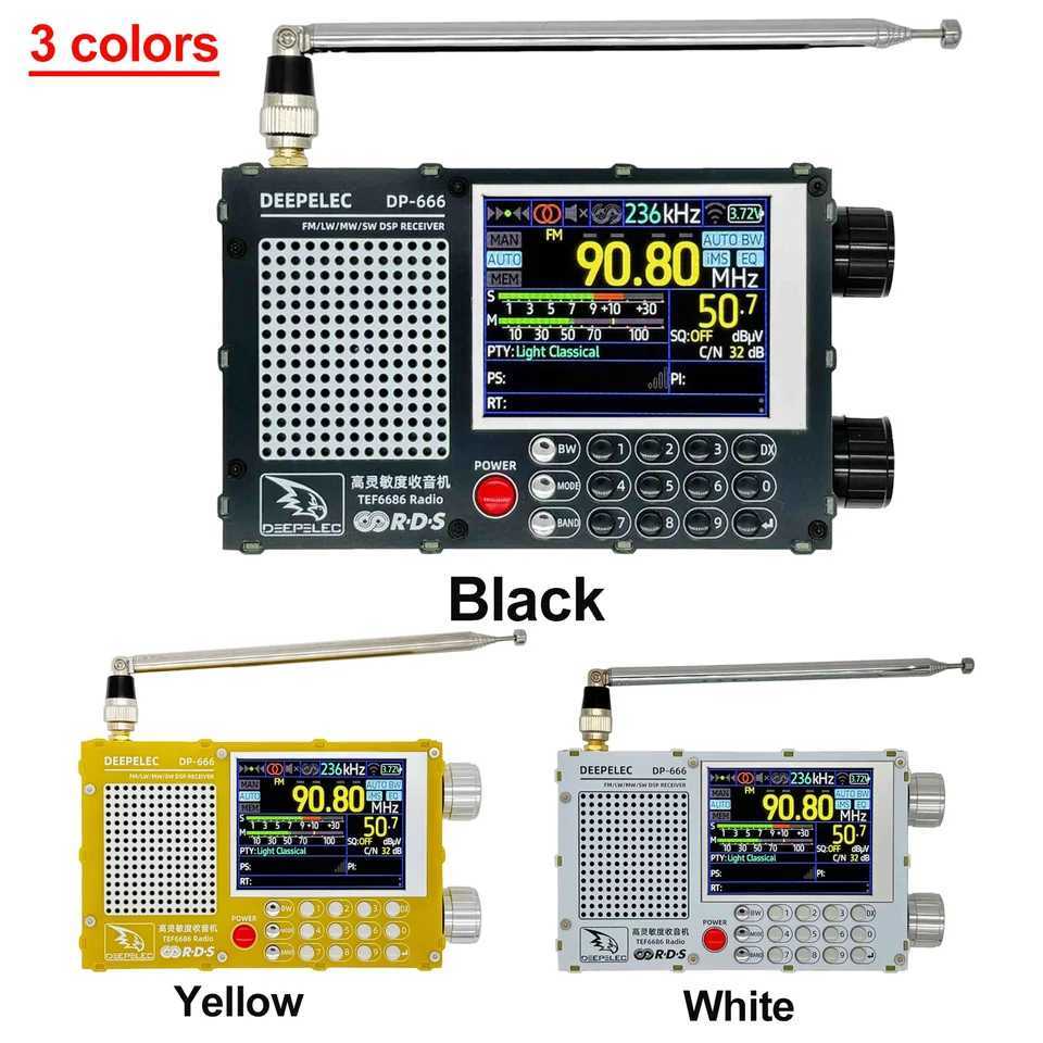 Radio Hamgeek DP-666 TEF6686 Ra High Sensitivity Fl Band FM AM LW MW SW Shortwave 32 Receiver Z241106