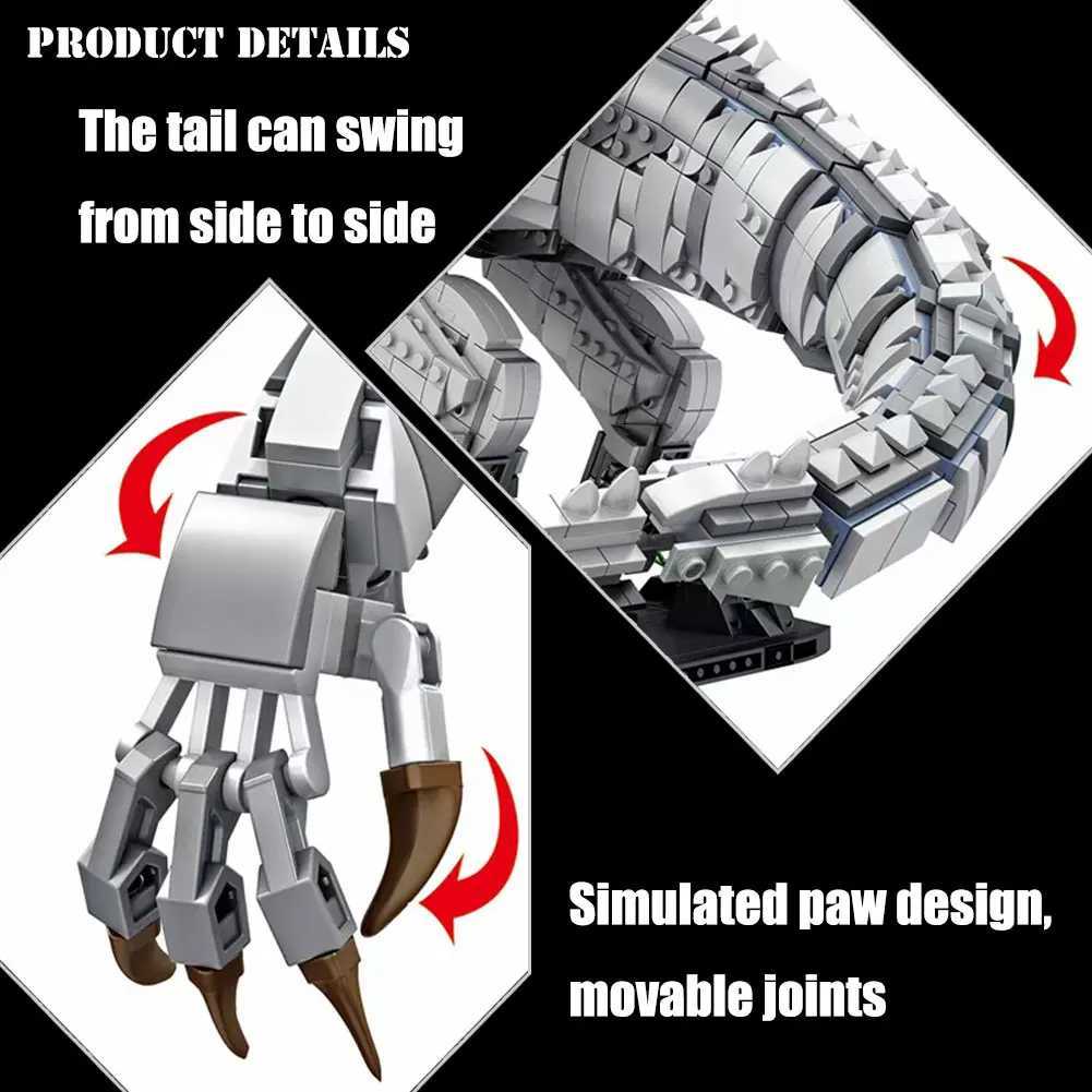 Blocks Jurassic Park Dinosaur World Building Blocks Tyrannosaurus Rex Bricks Sets Brachiosaurus Boy Toys Children Christmas GiftsY241106507W