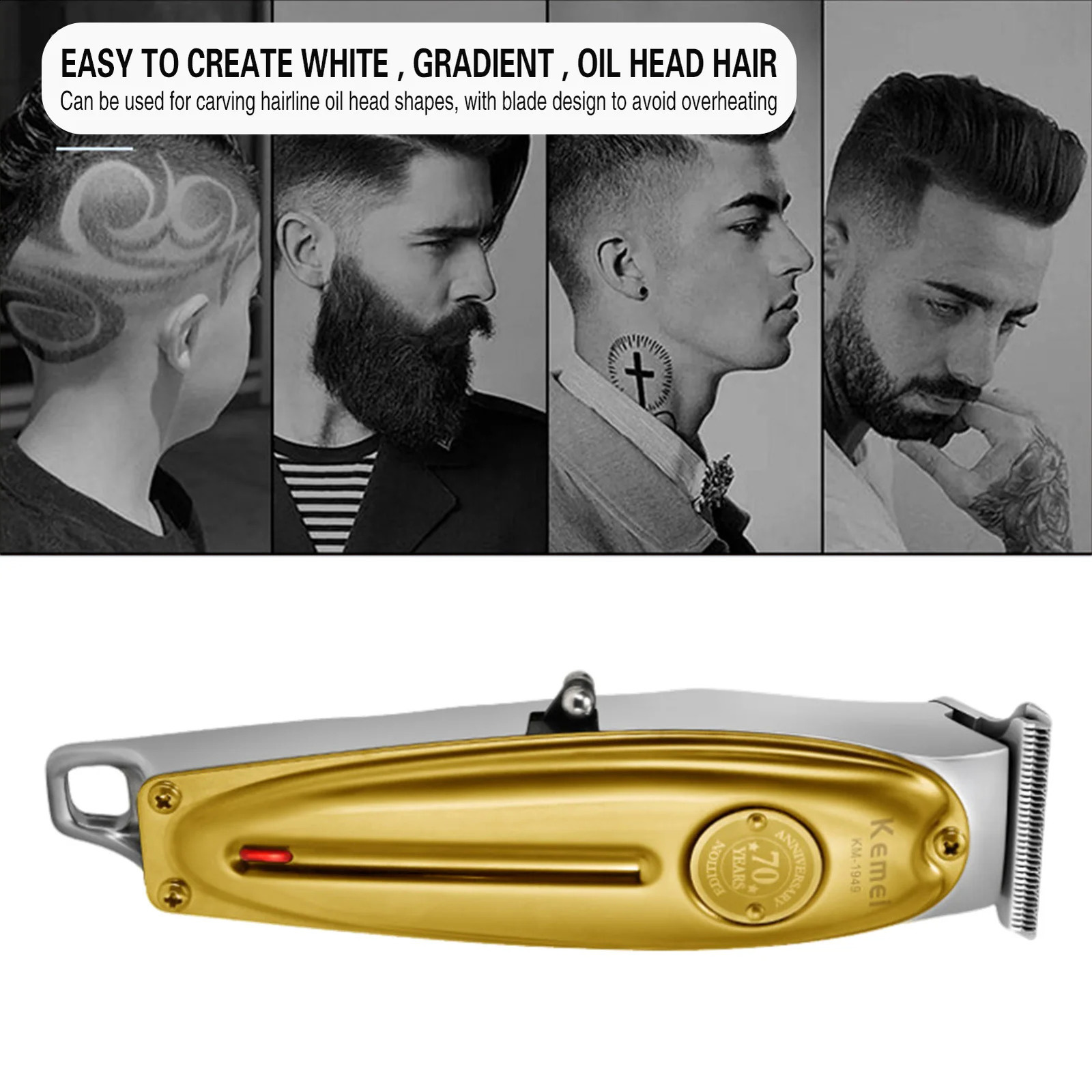 Professional barber with rechargeable precision steel blade hairstylist suitable for hairstylists in hair salons or families 241105