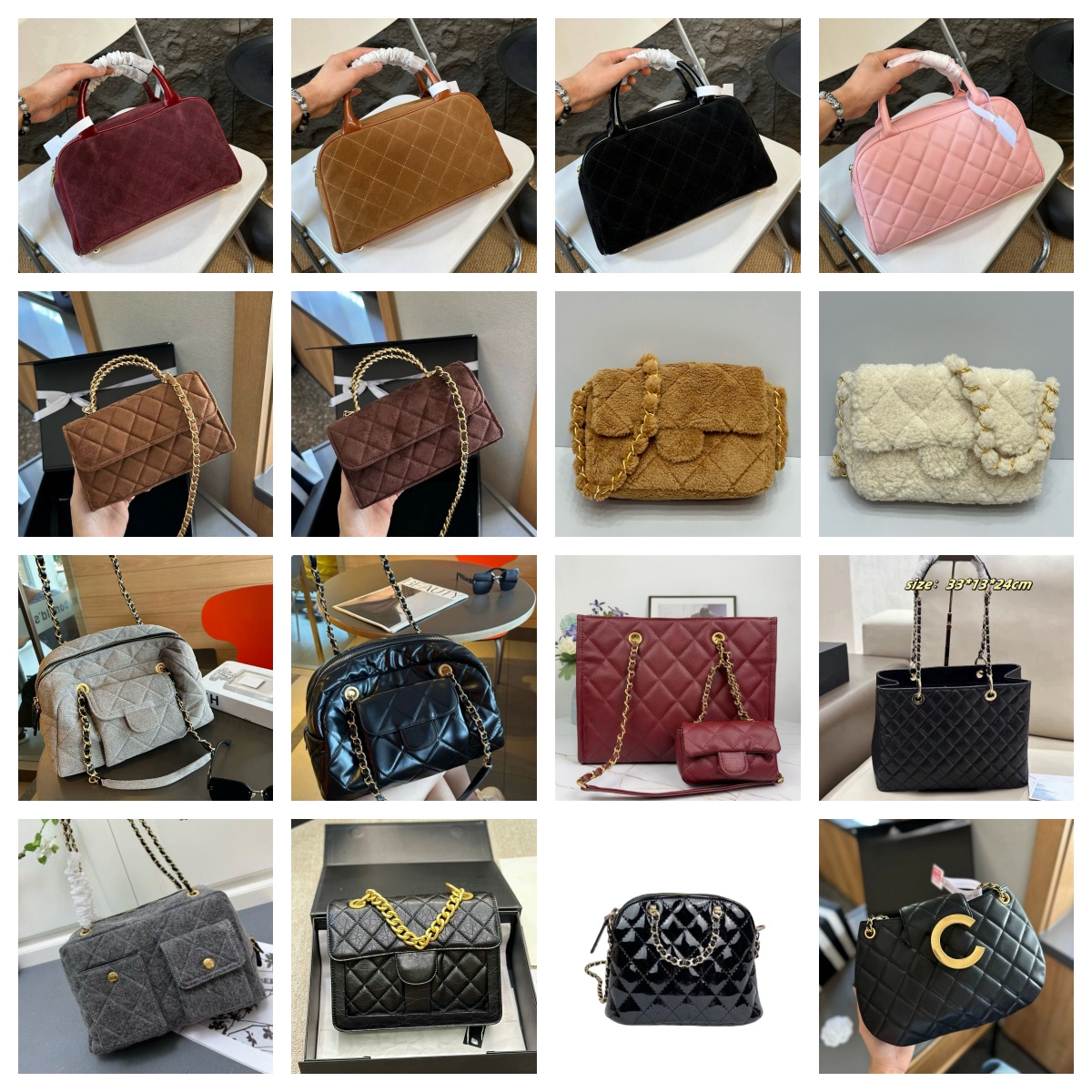 Designer Tote Bag Handbag Suede Bag Autumn and Winter Handbags Adjustment Chain Hobo Bag 29432