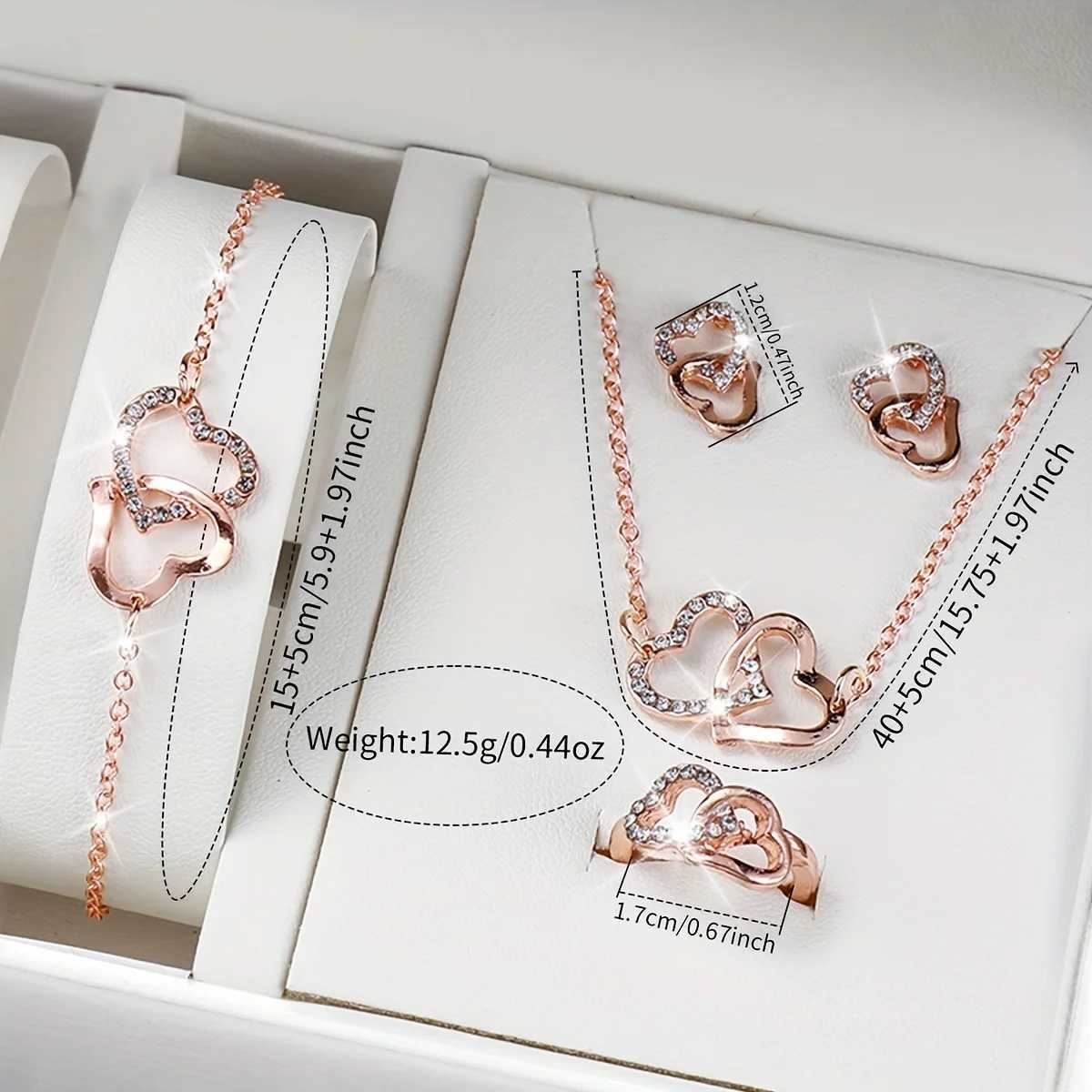 6 pieces/set of Wens watches casual and fashionable quartz watches simulated PU leather watches and jewelry sets gifts from Vntines to her X241106