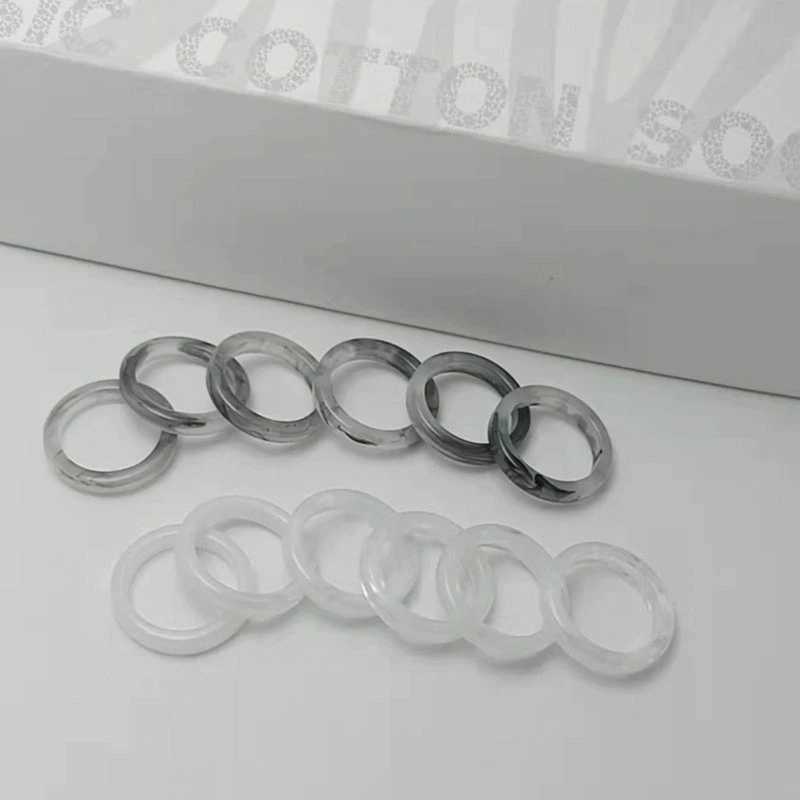 2pcs resin ring mini aesthetic acrylic ring text cute girl stackable ring declaration jewelry decoration ring gift X241106