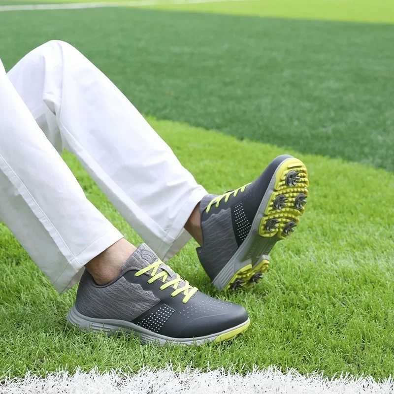 Mens with Spikes Breathable, Waterproof, Anti-Slip Outdoor Golf hot Sports Shoes for Men - 2024