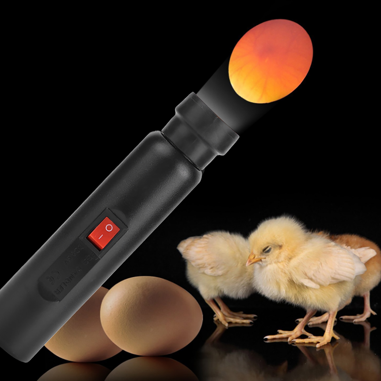 Bright Cool LED Light Egg Candler Tester Egg Candling Lamp Growth Inspection EU Plug 100-240V