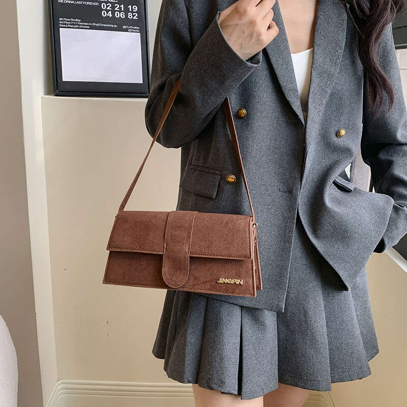 Designer Bag Faux Suede Underarm Shoulder Bag Classic Women Handbag Simple Versatile Autumn Winter Big Size Bag Large Capacity