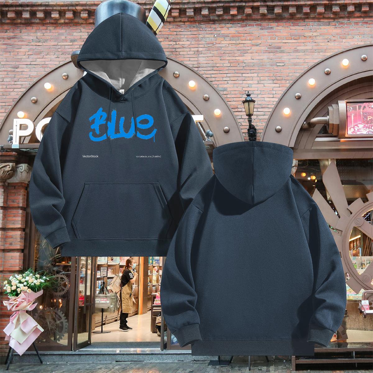 2024 Hoodie Hooded Collar Long Sleeves Wholesale Womens Hoodie Anime Print Tops Pullover Hoodie Velvet Thick Autumn Winter Casual