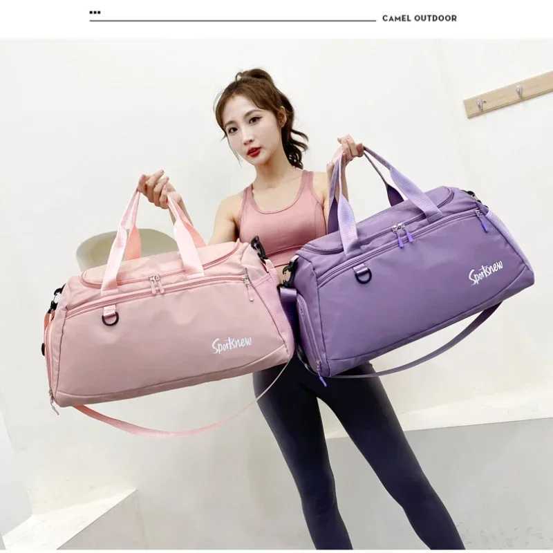 Large acity Gym Bag Women Men Travel Luggage Bags Dry Wet Separation Tote Handbags king Duff Bags Fitn Training BagsXJ241106