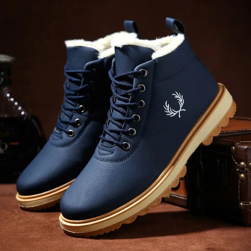Men's Snow Boots Trendy 2025 Male Shoes Winter Warm Cheap Designer Footwear Y2k Fashion Size 45 New 44 Non Slip Comfortable Sale