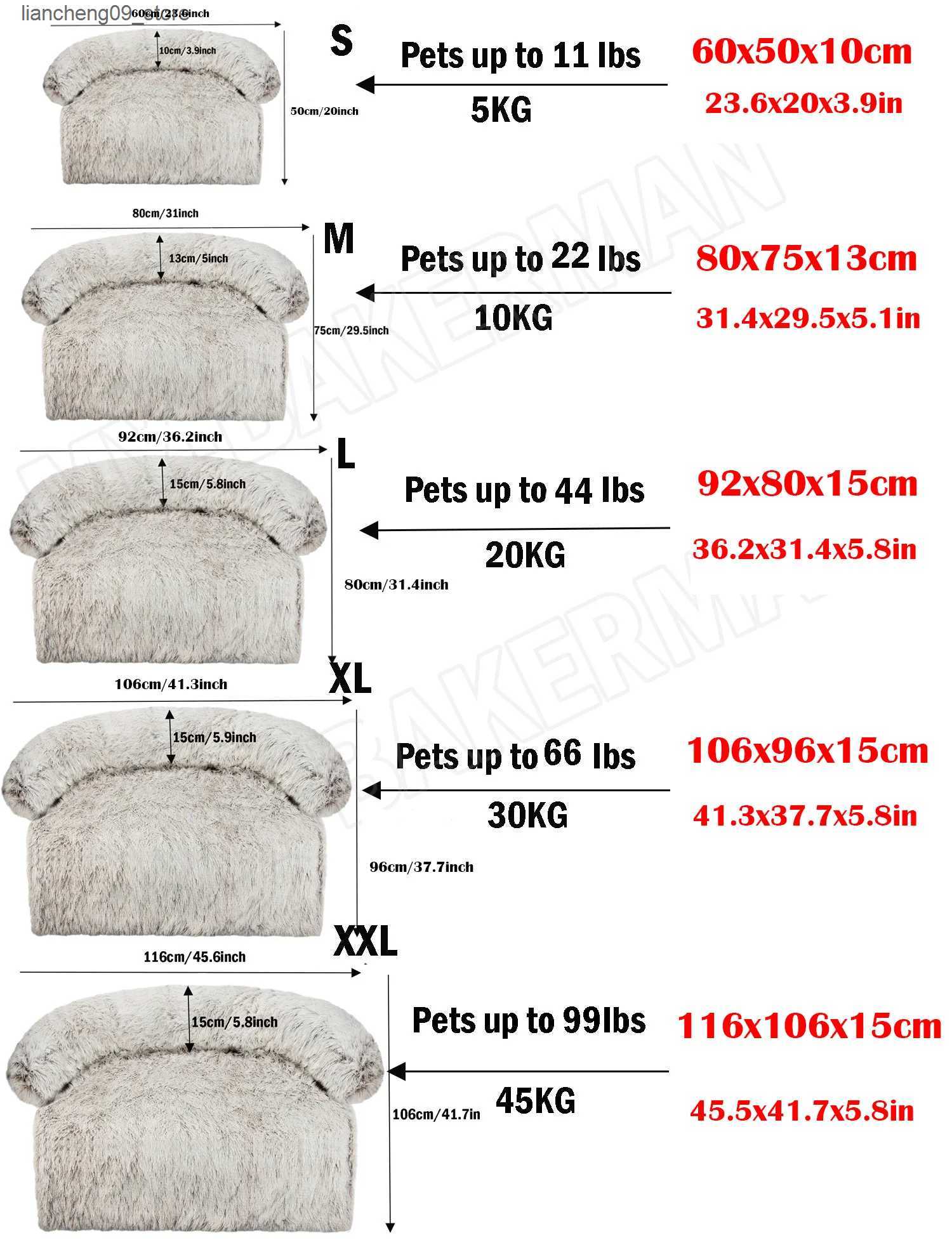 kennels pens Dropshipping pet dog bed sofa pet bed warm nest washable soft furniture protective pad cat blanket big dog sofa L240910