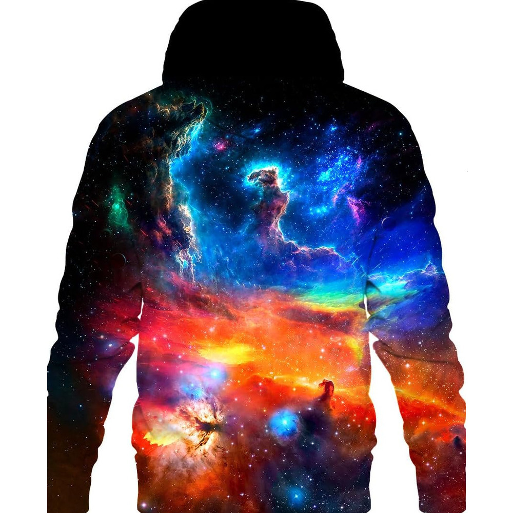Hoodie for Mens Unisex Graphic Print Hoodies 3D Colorful Novelty Design Long Sleeve Sweaters with Pocket GraphicFashionable, handsome, and warm
