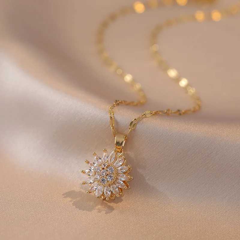 Beautif Fashionable Suower necklace ring Charm Wen Jewelry Accessories perfect birthday gift for Wen girl X241106