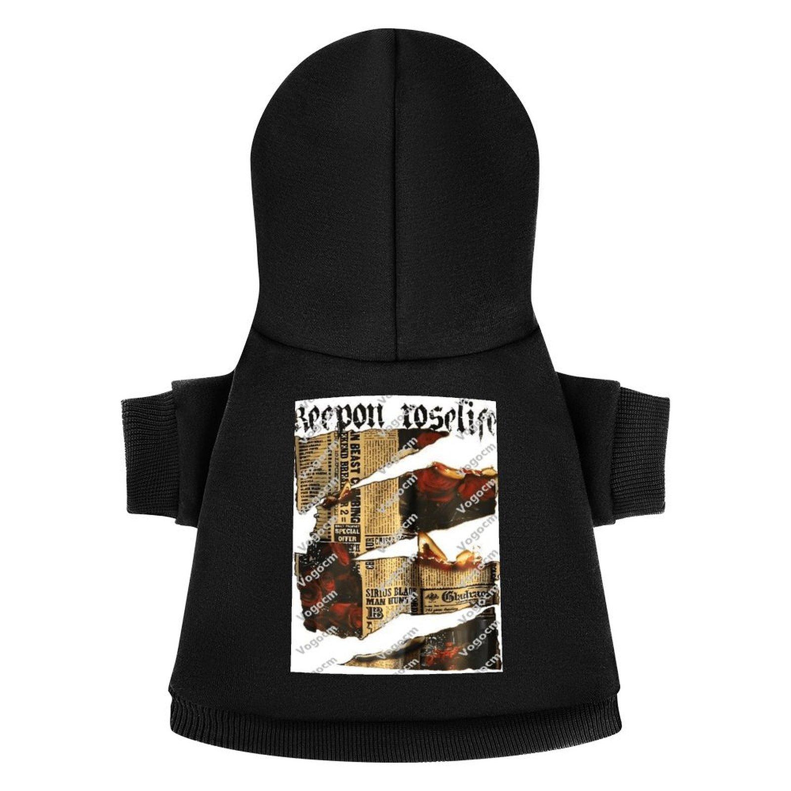 DIY Dog's Hooded Sweatshirt Breathable Soft Street Hip Hop Pets Hoodie Customized Large Size Printing Warm Comfortable Pet Hoody