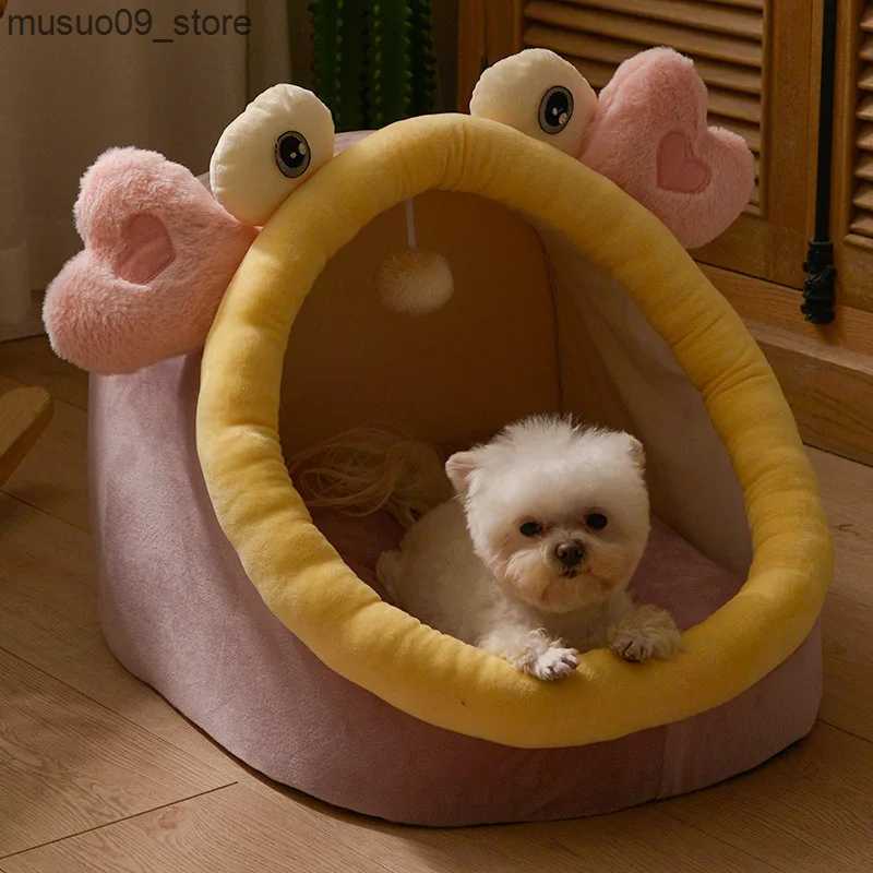 kennels pens Dog hole bed in winter thickened and comfortable pet sleeping bag comfortable cat lounge mat high-quality cat house L240910