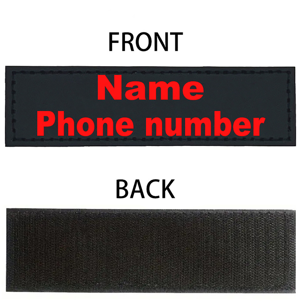 Custom Name Text Patch Stripes Badge for Dog Collar Personalized Dog Collar Tags Backpack Jacket Badge Harness Labels