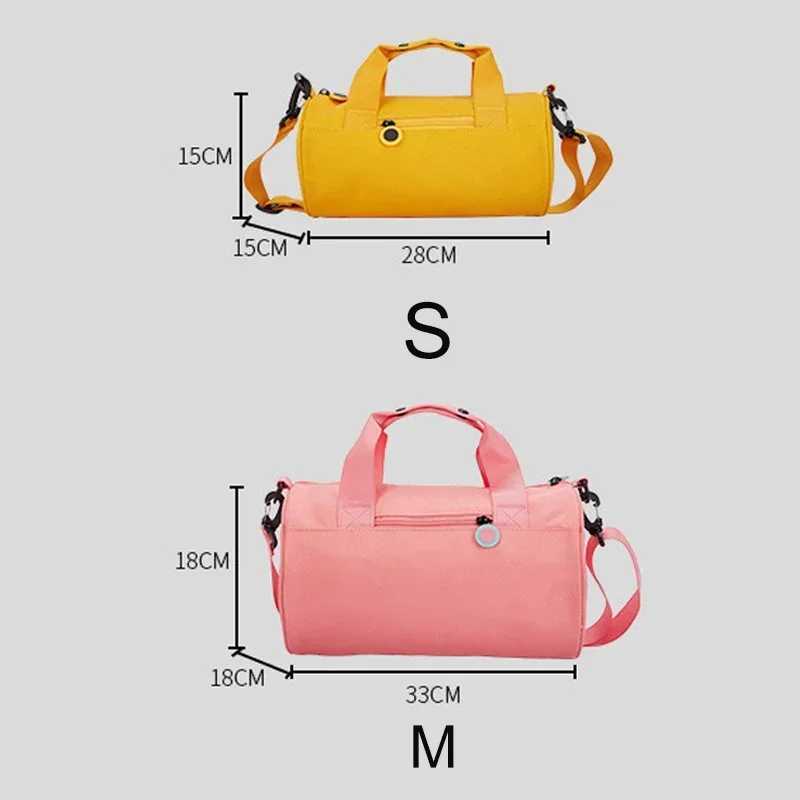 Gym Bags Lightweight One Shoulder Travel Sports Bag Waterproof Women Fitn Dance Weekend Nylon Child Swimming HandbagXJ241106