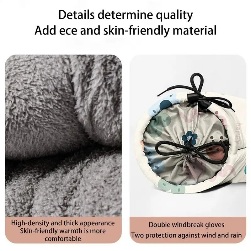 Winter Outdoor Motorcycle Handlebar Gloves Hand Protector Windproof Liner Warm Motorbike Scooter Handle Cover 241105 S25118