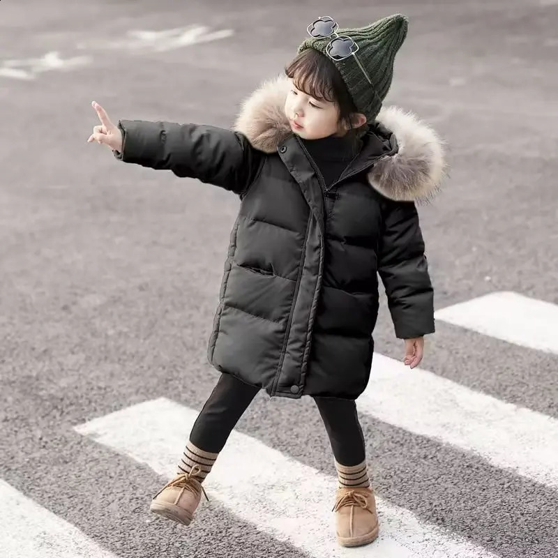 winter thick warm jacket girls waterproof hooded jacket childrens jacket teenagers clothing Parka snow jacket 241105 - view 4