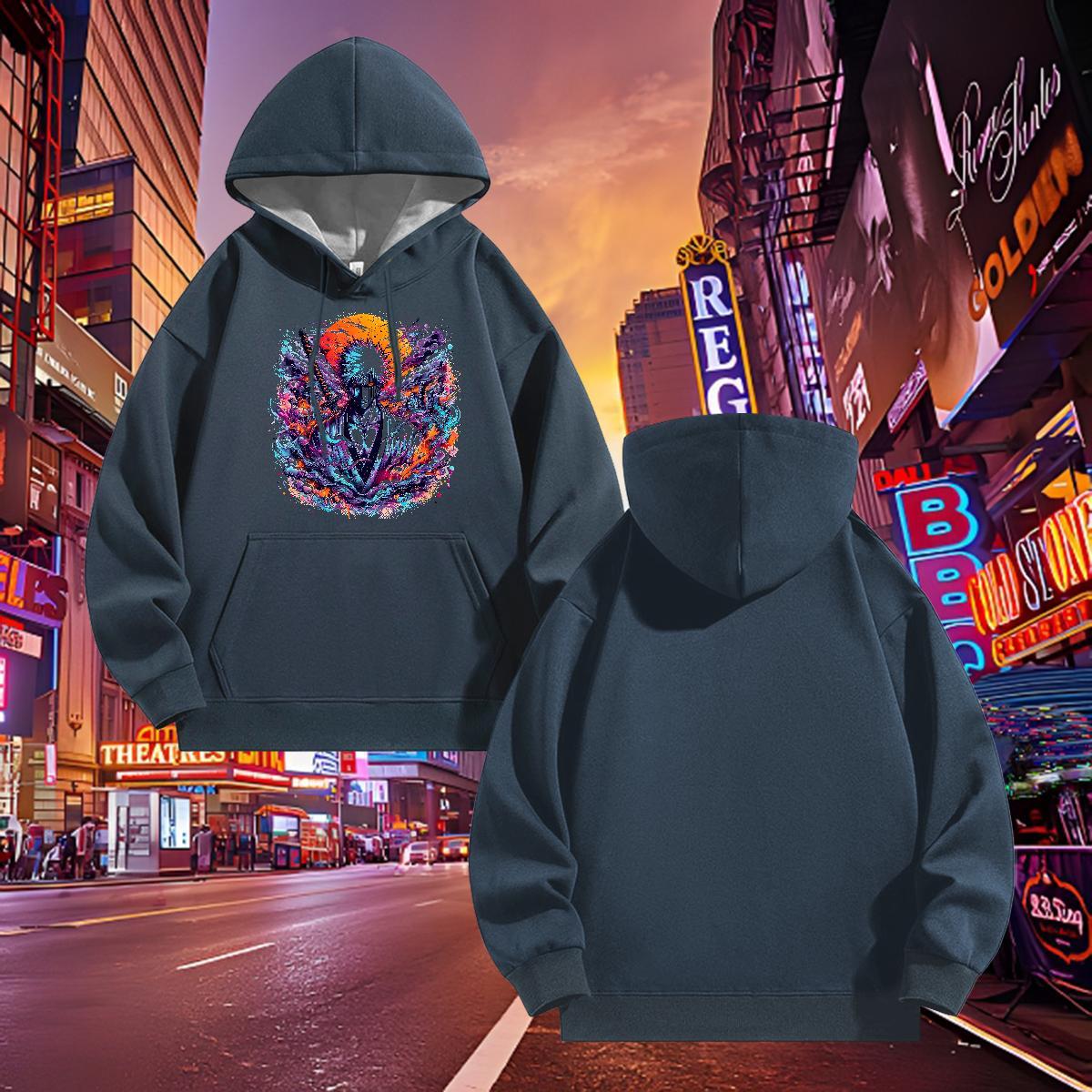 Wholesale Hooded Sweatshirt Breathable Long Sleeve Soft Men Tops Hoodie Custom Print Oversized Clothes Hoodie Autumn Winter Warm Fleece