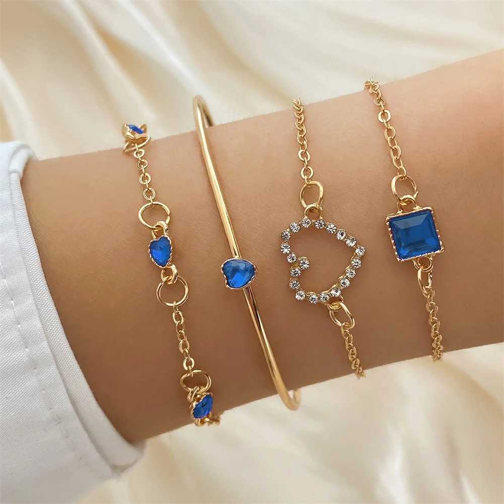 EN Fashion Red Sparkling Charm Geely Crystal Bracelet Used for Elegant Hollow Chain Bracelets Jewelry Gifts X241106