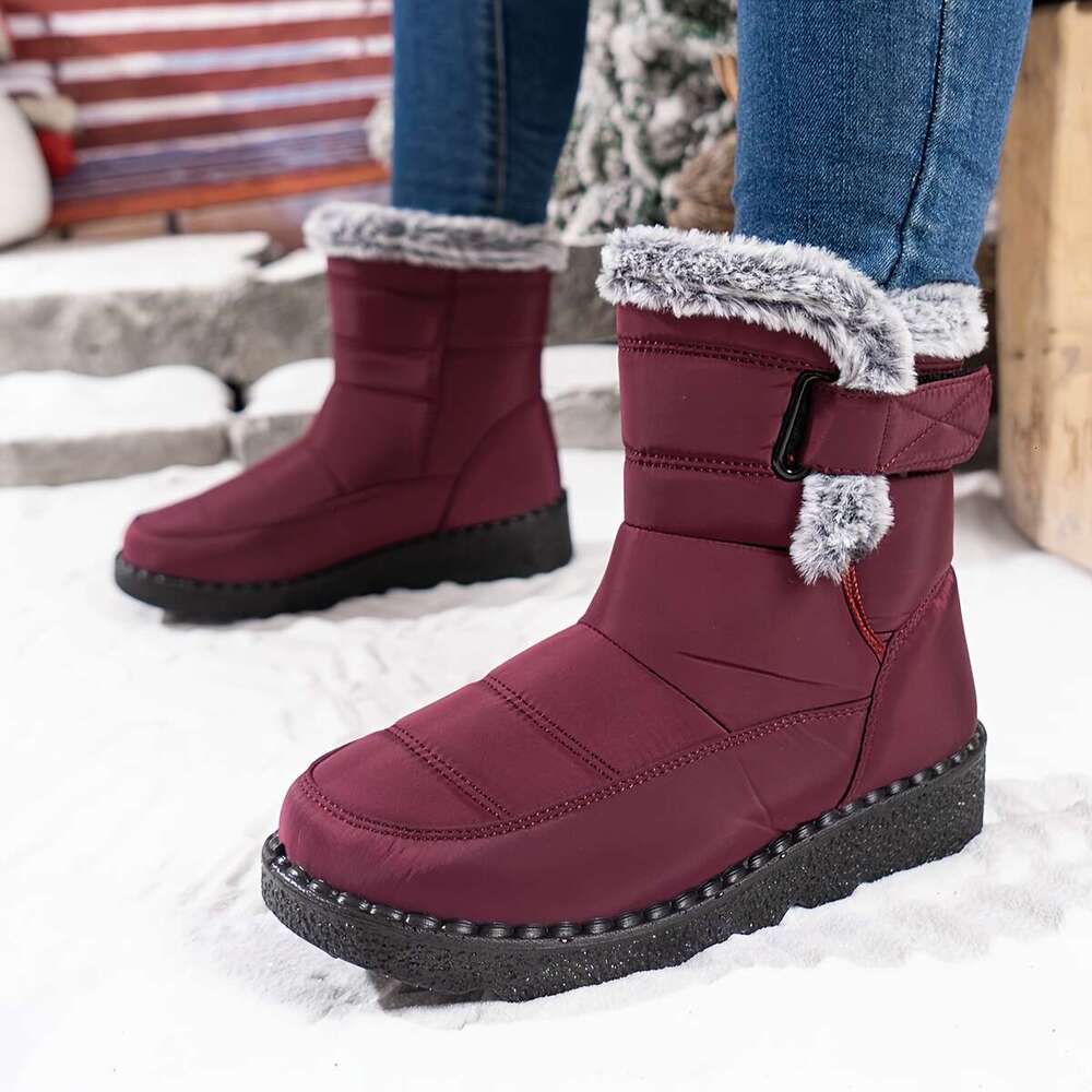 Cozy Mid Calf Snow Women Soft Plush ed, Comfortable, Warm, Water-Resistant Winter Boots with Anti-Slip Sole and Easy Pull-On Design - Perfect for Casu