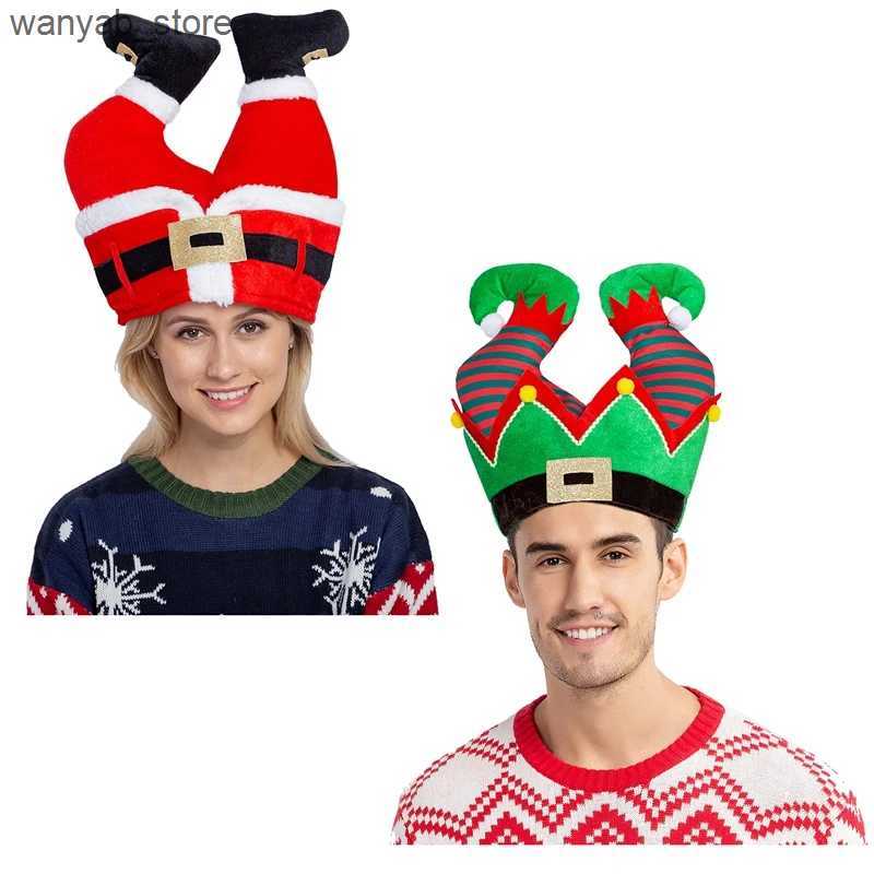 Wide Brim Hats Bucket Hats Santa Hat Costume Accessories Elf Pants Funny Hat Novelty Hat Crazy Hats Christmas Decorations L240910