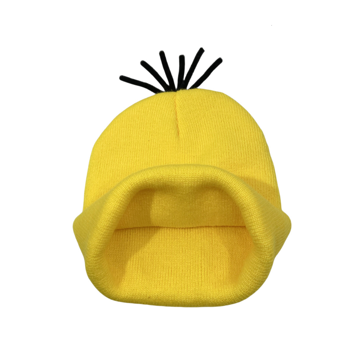High quality design, Autumn Winter Men's and Women's Cold Wig Monochrome Stacked Elastic Hip Hop Curled Edge Solid Color Knitted Hat