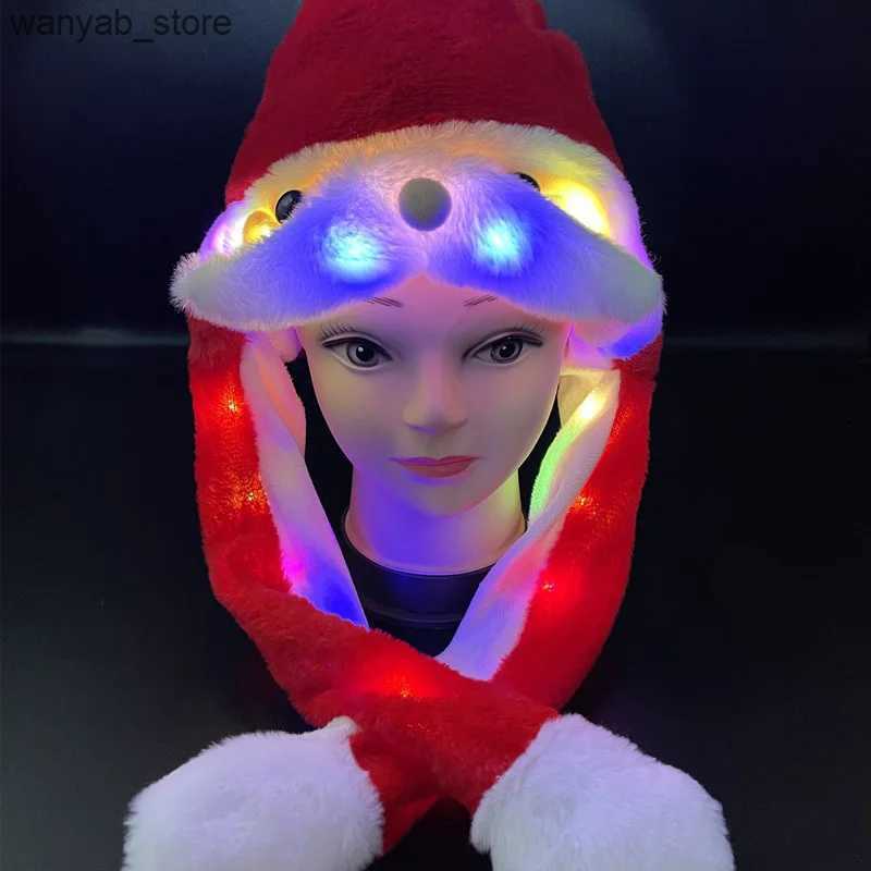 Wide Brim Hats Bucket Hats New Santa Claus Christmas Hat Soft Plush Head Cover Hat Boys Girls Women Headgear Decorative Party Hats L240910