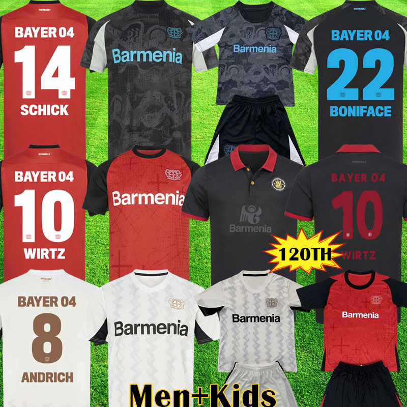 2024 2025 120TH Anniversary Soccer Jerseys Special 24 25 Kit DEMIRBAY WIRTZ BONIFACE ANDRICH FRIMPONG Schick Kids Champions Football Shirt 120 Years Kits