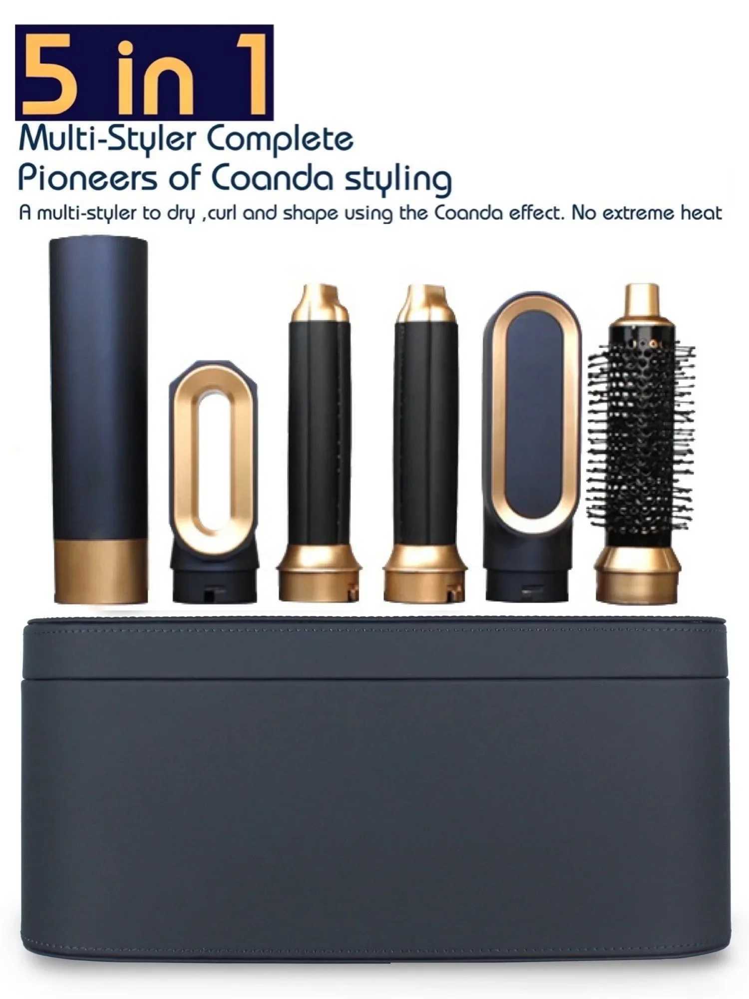 New Hair Dryer 5 in 1 Multifunctional Professional Hairdresser Straightener with Hair Brush Blow Dryer for Hair Multi StylerXJ241106
