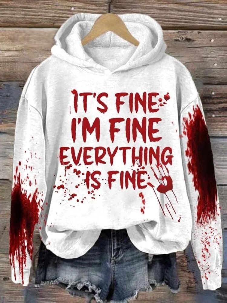 Designer's New Halloween Bloody Abstract Hoodie Fashion Hoodie Trendy Long Sleeve