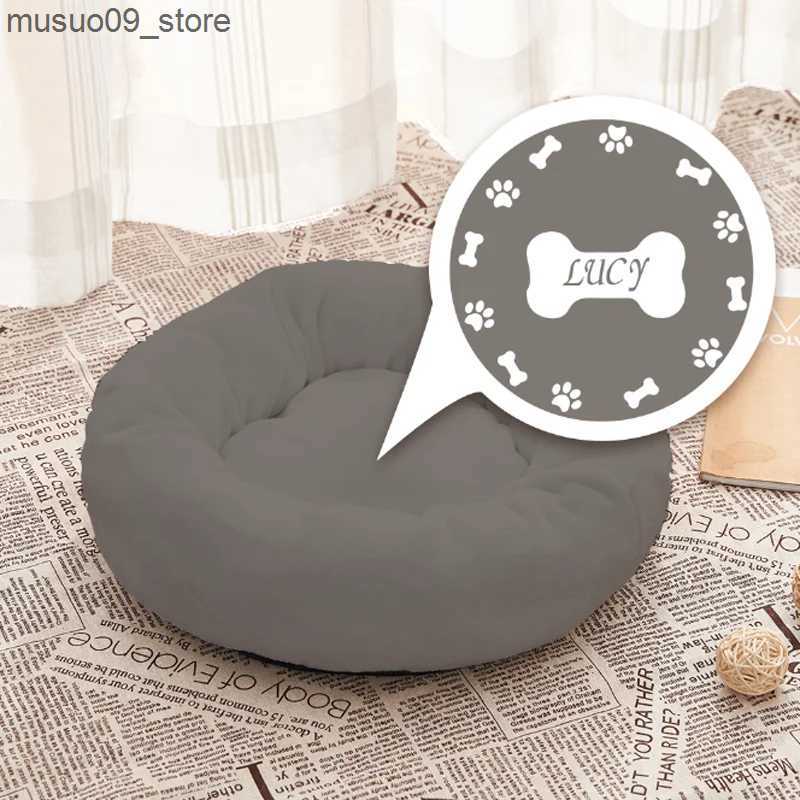kennels pens Personalized customized fluffy dog bed for cats/dogs flannel warm pet mattress animal sleep sofa basket pet kennel L240910
