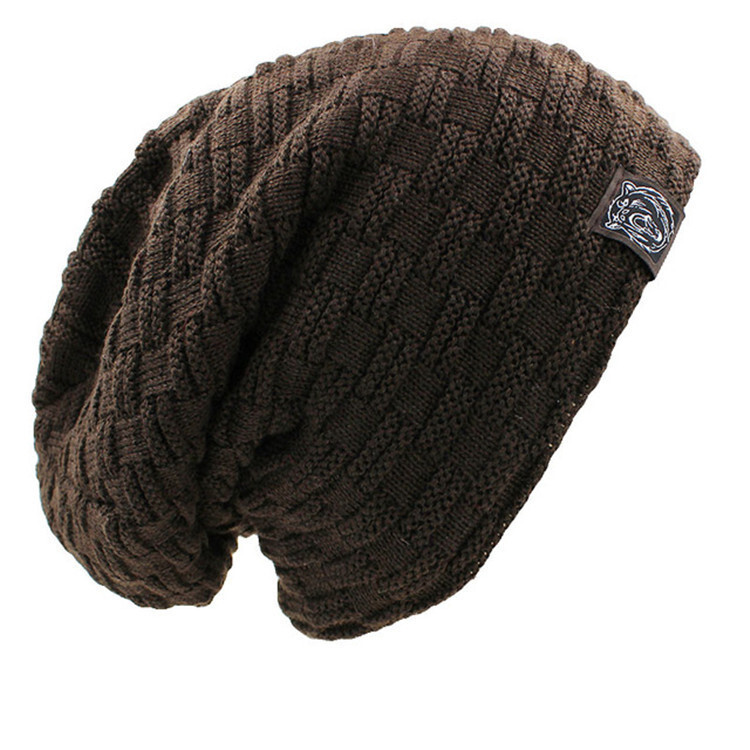 High quality design, Men's and women's thickened plush head logo knitted hats, winter ear protection hats