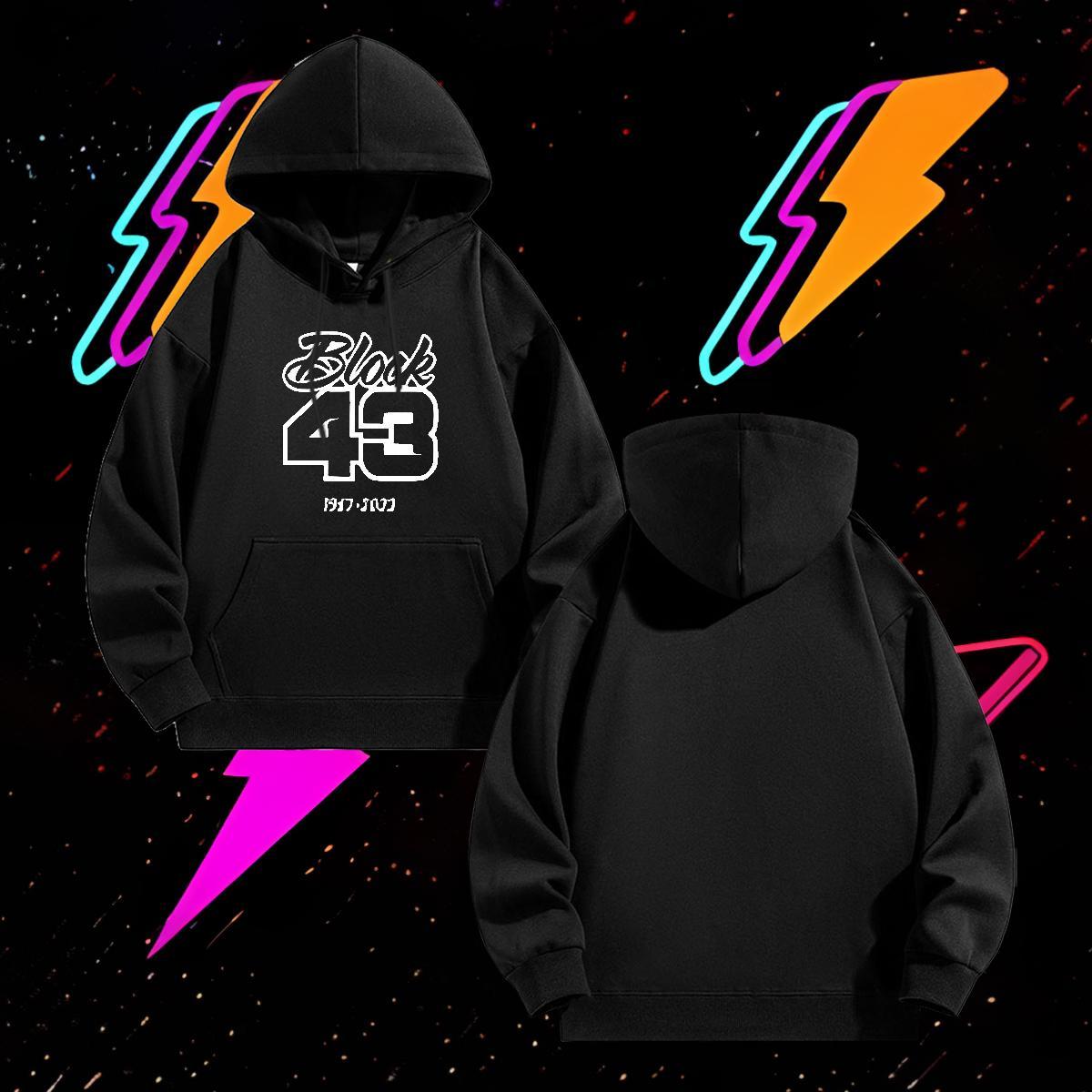 New Hoodie Drawstring Long Sleeve Loose Men Clothes Hoodie DIY Printed Top Hoody Casual Daily Wear Warm Fleece