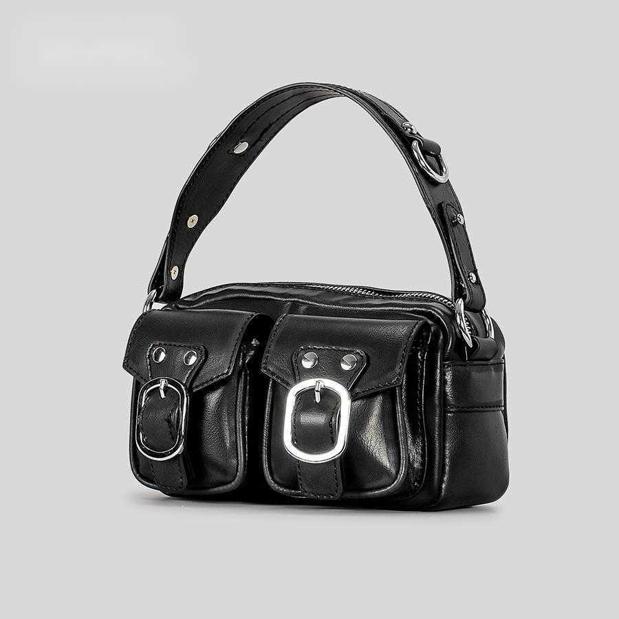 Small design, high-end multi pocket handheld small square bag, fashionable single shoulder crossbody camera bag women 241115