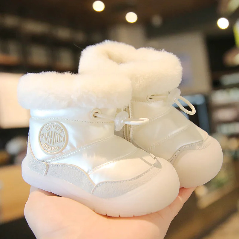 Botas Para Children Snow Boots Winter Boot Plush Boy Cotton Shoes Baby Walking Shoes Warm Girls Padded Boots Children Shoe 241106