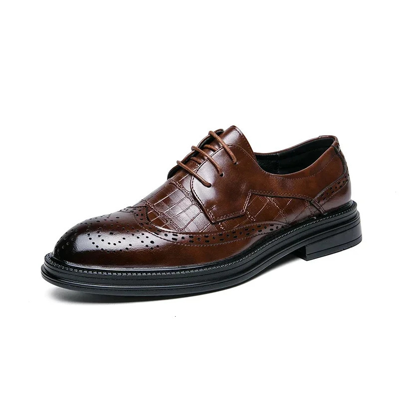 Gentleman Business Formal Leather Shoes Mens Fashion Dress Classic Italian Formal Office Oxford Shoes For Men Derby Shoes 241106