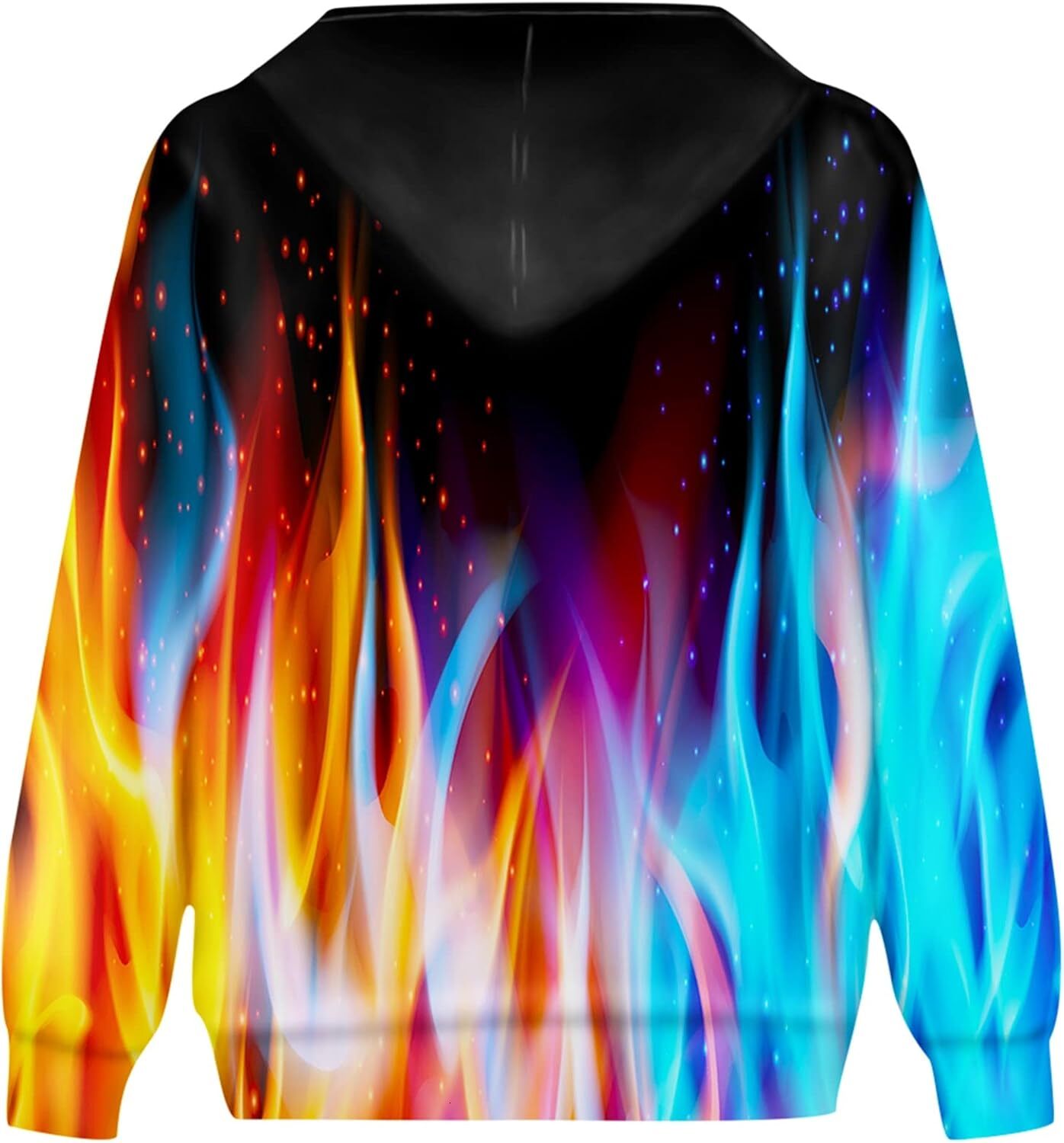 Hoodie for Mens Womens 3D Digital Printed Hoodies for Boys and Girls Sweatshirts Graphic Hoodies sweatshirt Warm colored Colorful flame