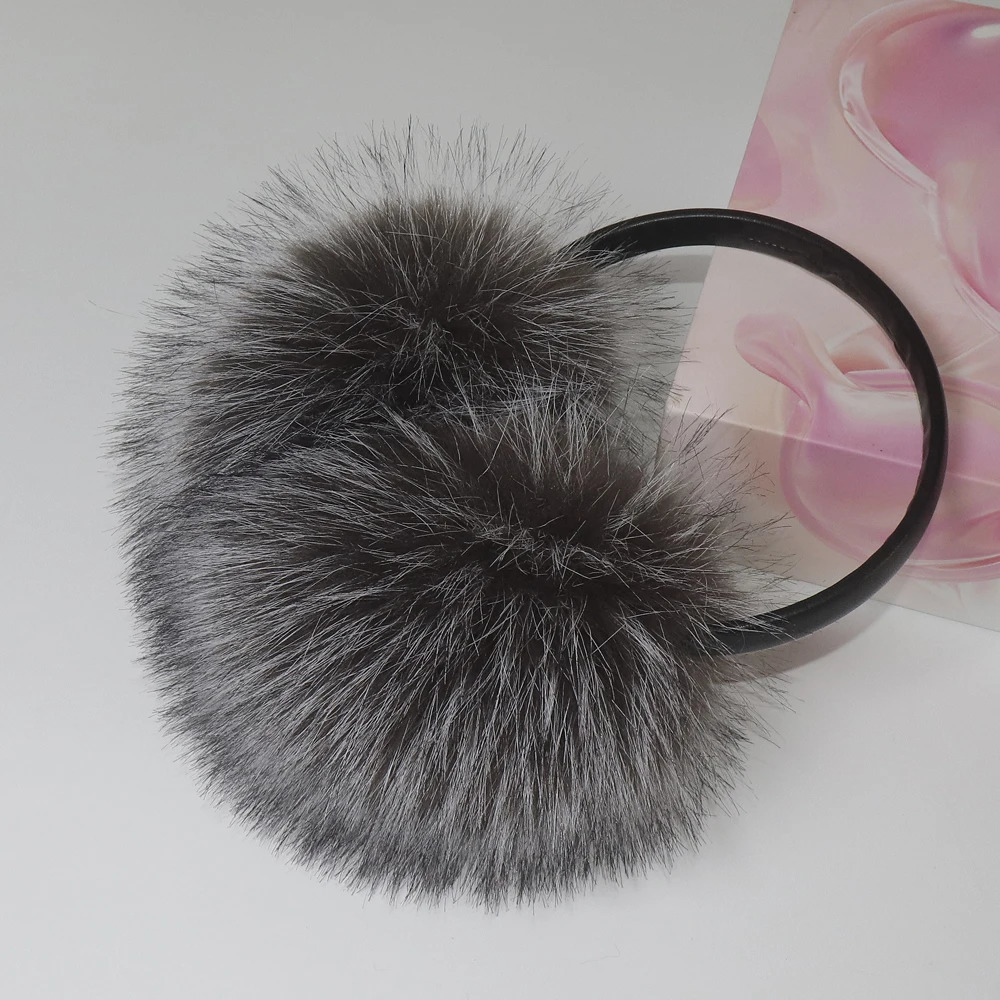 Womens Winter Artificial Fur Earrings Thick Warm Soft Artificial Fox Fur Earrings for Girls Fashion High Quality Artificial Fox Fur Earrings 241106