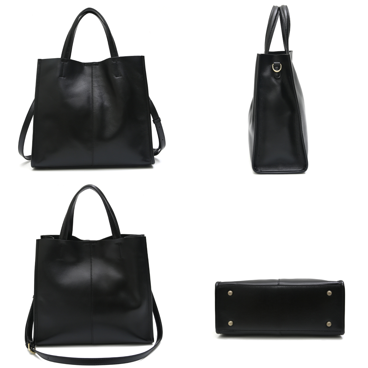 Minimalist Retro Genuine Leather Handbag For Women Designer Large Capacity Slant Shoulder Handbag