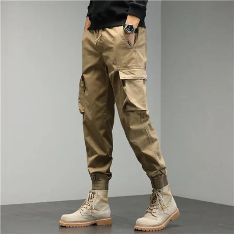 Slim Pencil Trousers Man Harem Cargo Pants for Men Joggers Skinny Spring Summer Cotton Long Harajuku High Quality Street 241104