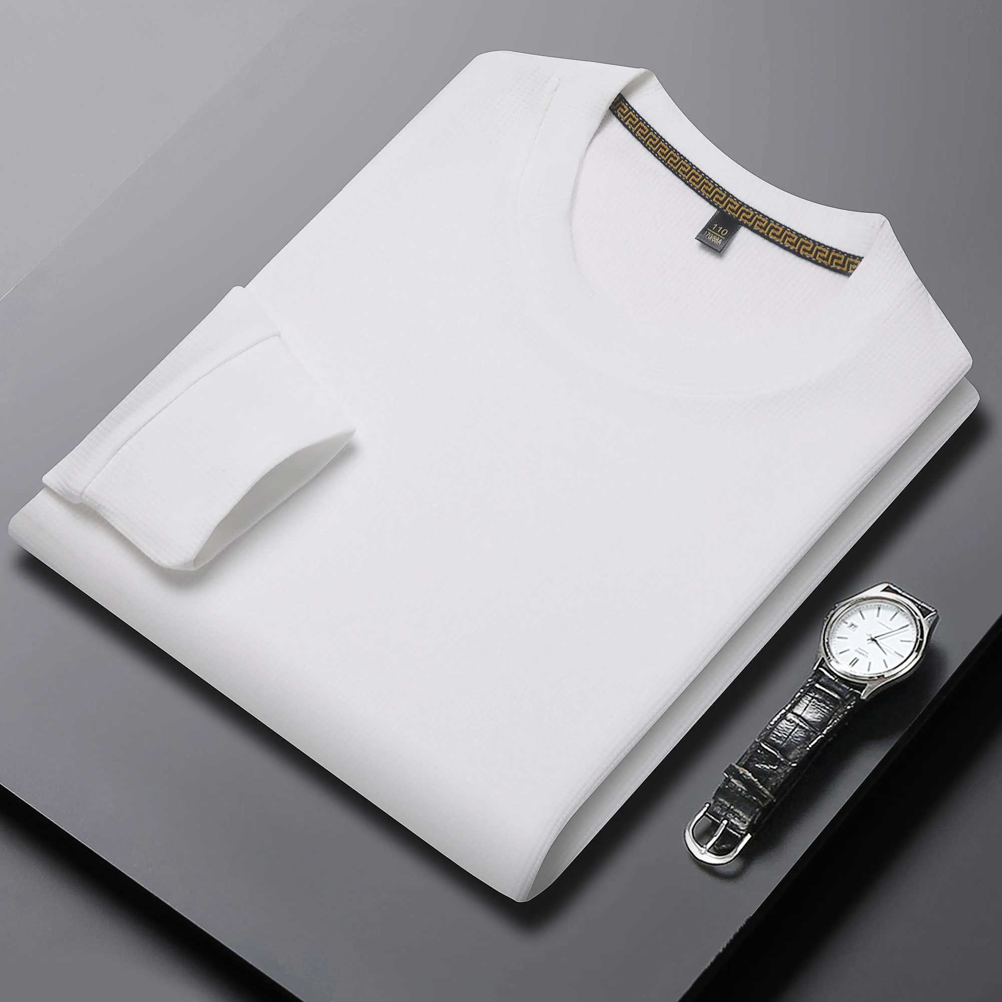 High quality mens long Sved T-shirt summer business casual breathable shirt collar Wfle fabric mens shirt W241106