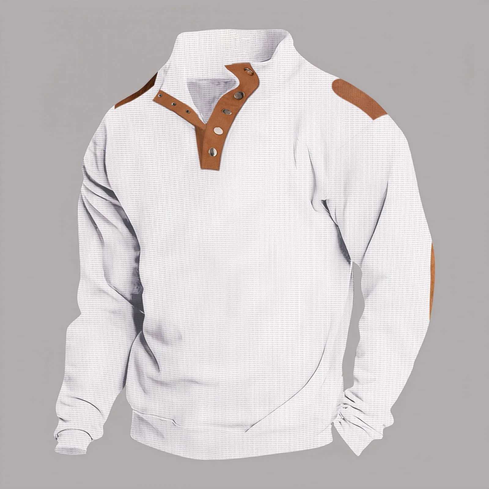 Europe and the United States spring and autumn long Sve mens jackets with button up sweatshirts W241106