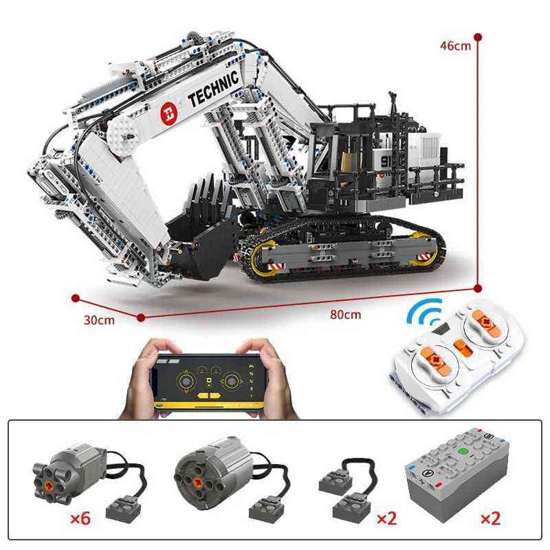 Blocks 4342pcs City RC Engineering Excavator Building Blocks APP Remote Control Car Large Vehicle Bricks Toys For Kids GiftsY2411061KGU