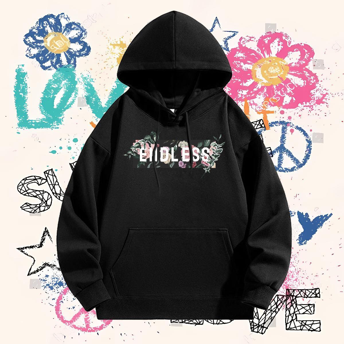 Fashion Casual Hoodie For Woman Sport Comfortable Hoodie for Man Woman White Plus Size Thick Fleece Tops Hoodie Hooded Collar Long Sleeve