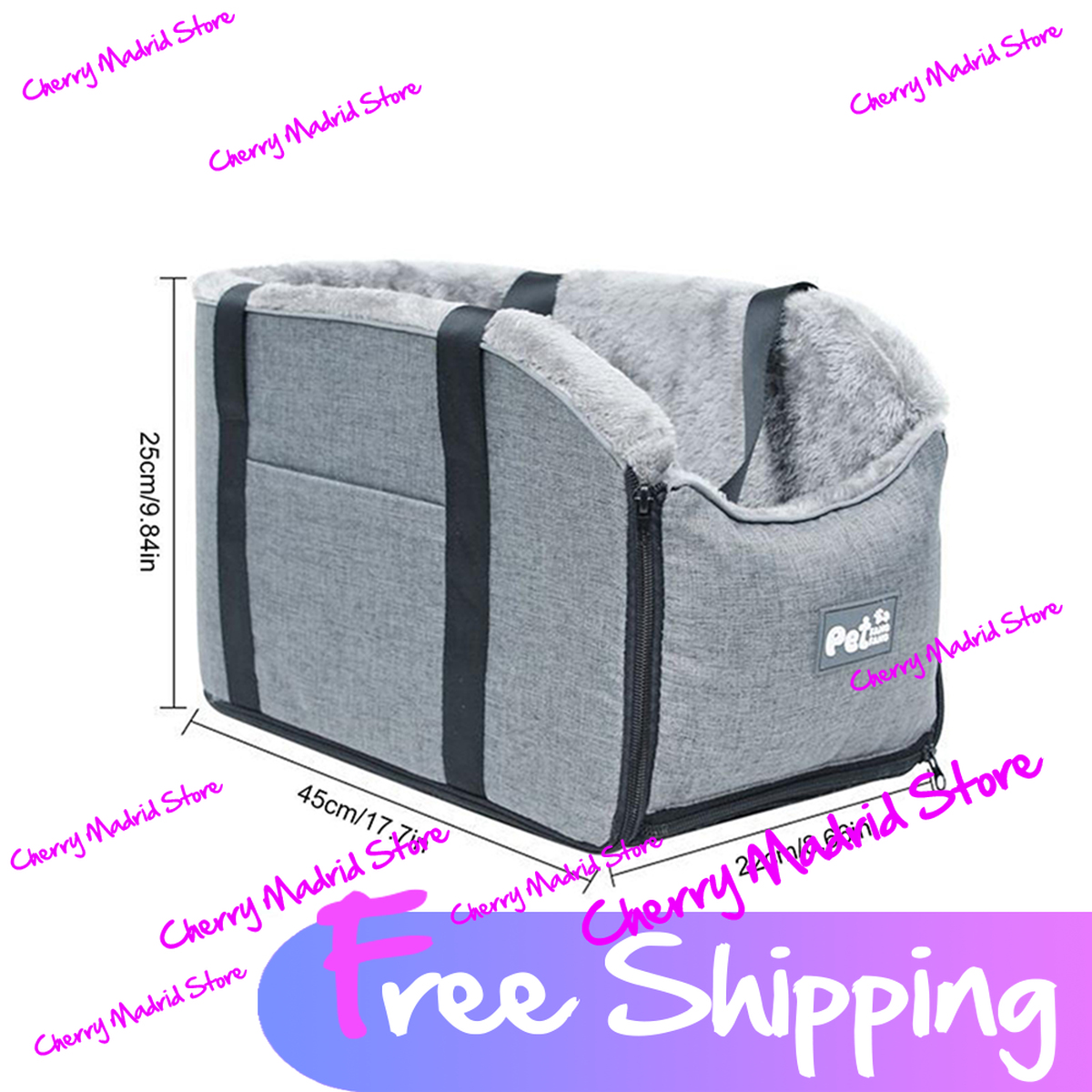Detachable Dog Carrier Protector Driving Box Portable Pet Bag Seat Collapsible Safety Pet Puppy Seat Basket Can Be Tied & Fixed