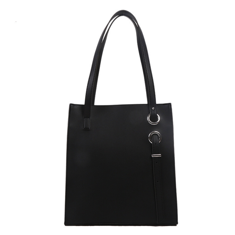 Designer's new large capacity bucket solid color shoulder bag Korean version shoulder bag women's fashion bag