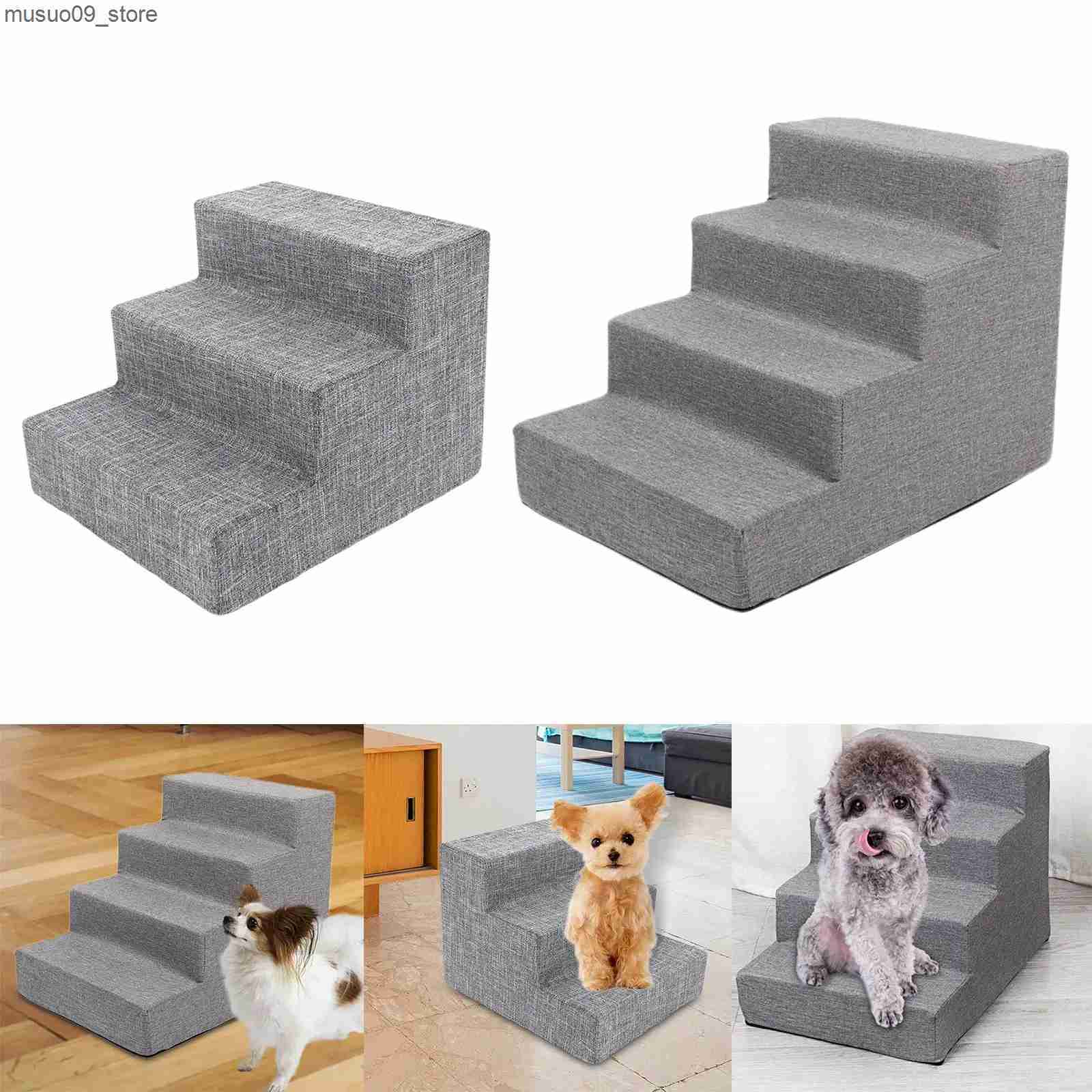 kennels pens Dog stairs for sofa beds pet stairs climbing dog ramps washable non slip ladders dog stairs for cat and dog supplies L240910