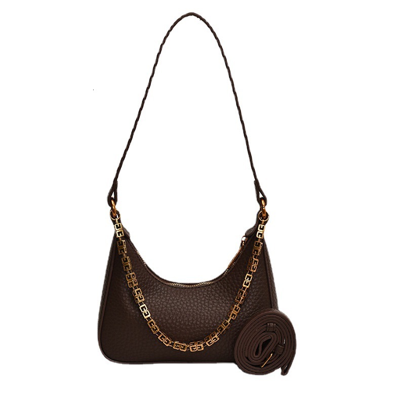 Niche texture underarm bag 2025 new simple small square bag versatile single shoulder crossbody bag Korean version casual temperament chain bag