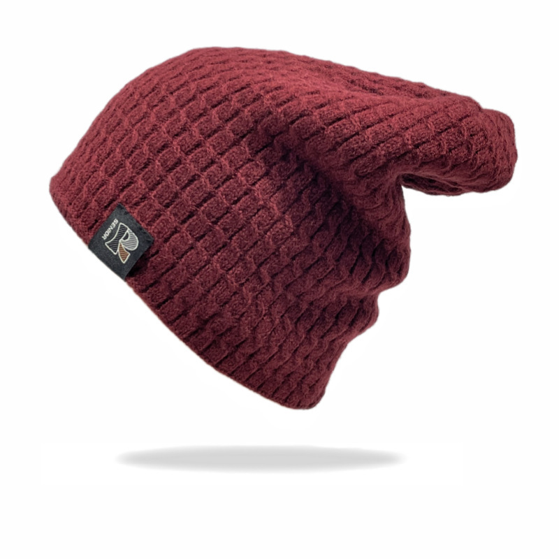 High quality design, New Thickened for Men Women, Warm and Cold proof Knitted Hat, Solid Color Hooded Hat
