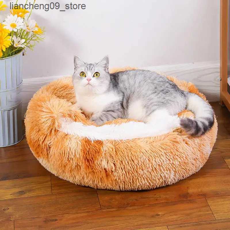 kennels pens Small dog bed pet bed cat bed soft furry cat house bed dog bed with anti slip bottom washable pet bed L240910